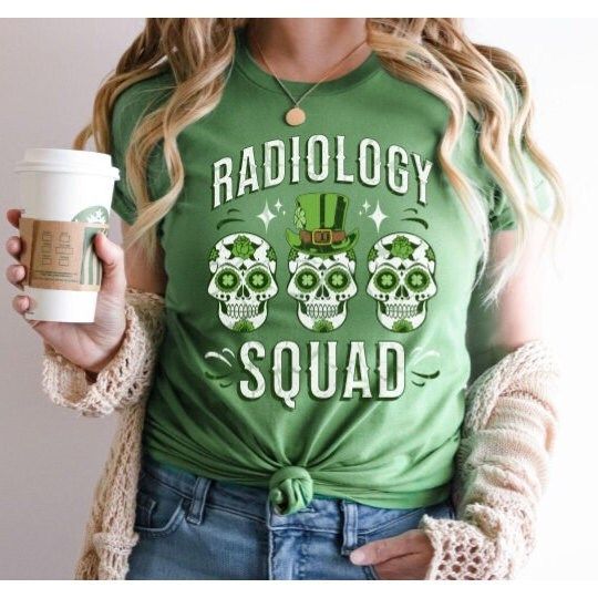 Discover Radiology Squad Skeleton St. Patrick's Day Shirt