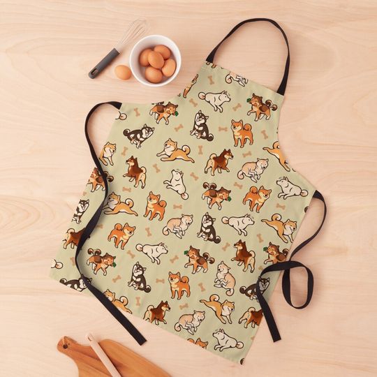 Discover shibes in cream Apron