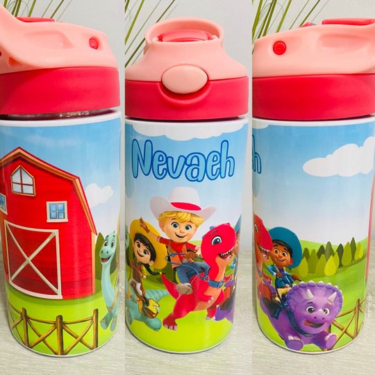 Discover Dino Ranch Personalized Water Bottle for Kids & Toddlers