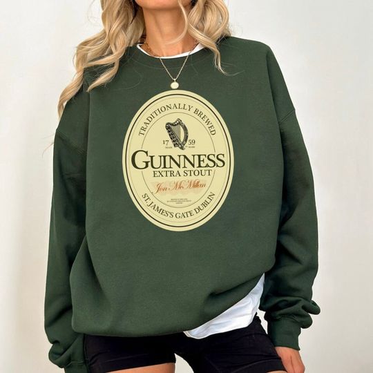 Discover Guinness Beer Sweatshirt, Vintage Guinness Sweatshirt
