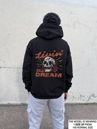 Discover Goth Skull Hoodie