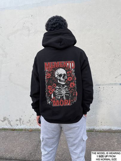 Discover Goth Skull Hoodie