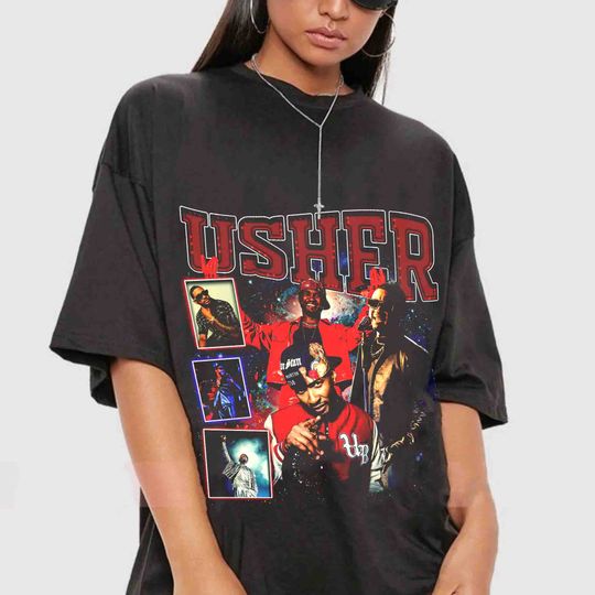 Discover Vintage Usher 90s Shirt, Rapper Usher Bootleg Shirt