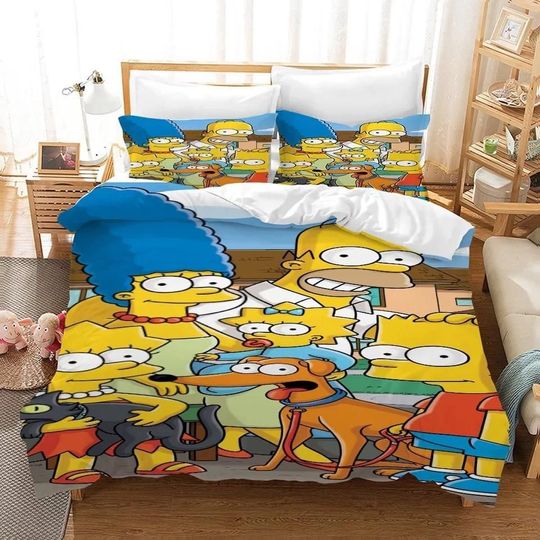 Discover Anime The Simpsons Homer J. Simpson Duvet Cover Bedding Set