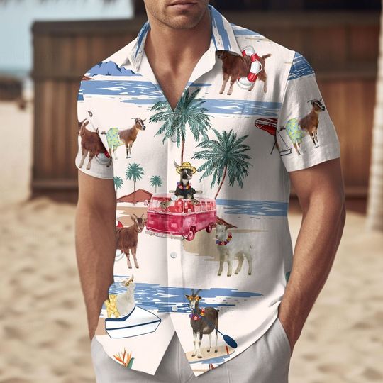 Discover Goat Hawaiian Shirt, Funny Goat Hawaiians