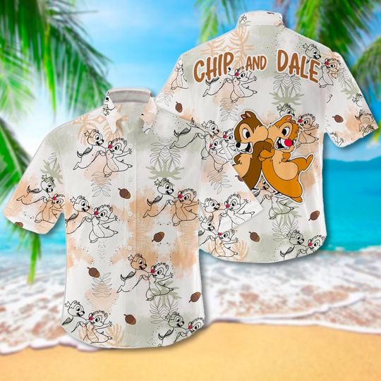 Discover Icon Squirrel Couple Character 3D All Over Printed Hawaiian Shirt