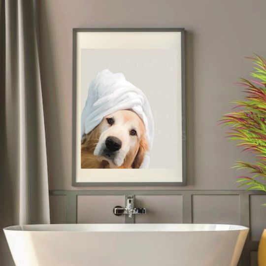 Discover Golden Retriever Golden Retriever Poster, Dog Print