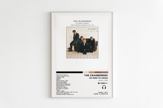 Discover The Cranberries - No Need To Argue Album Poster