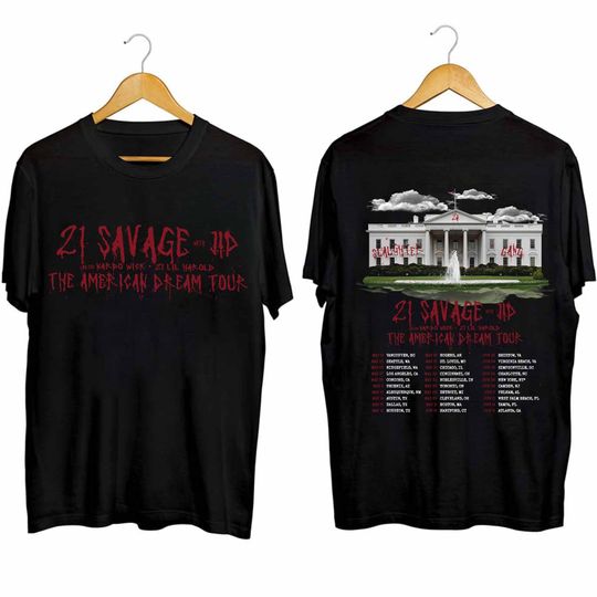 Discover 21 Savage - The American Dream Tour 2024 Shirt