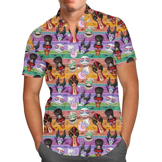 Discover Chillin' Like A Villain Villains Characters Collection Hawaiian Shirt