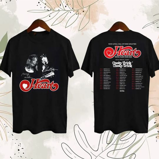 Discover 2024 Heart Band Royal Flush Tour T-Shirt, Rock Band Heart 2024 Tour Shirt