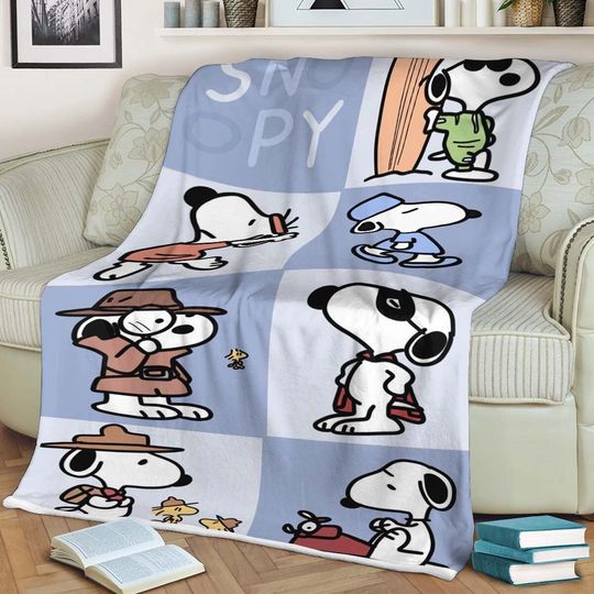 Discover Snoopy Blanket, Cute Snoopy Blanket, Gift For Kids