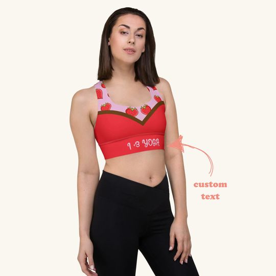 Discover Heart Sports Bra for Women - Women Strawberry butt Sports Bra