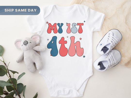 Discover My 1st 4th Onesie, Fourth Of July Baby Clothes