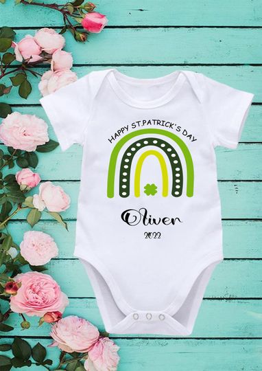 Discover Happy St. Patrick's Day | Personalised Baby Bodysuit