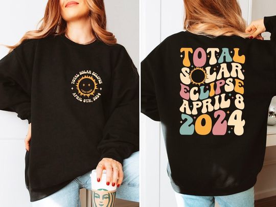 Discover Total Solar Eclipse 2024 Sweatshirt, April 8th 2024 Shirt