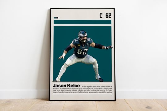 Discover Poster of Jason Kelce Poster for Sports Fan Wall Art