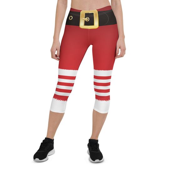 Discover Surfing Santa Capri Leggings