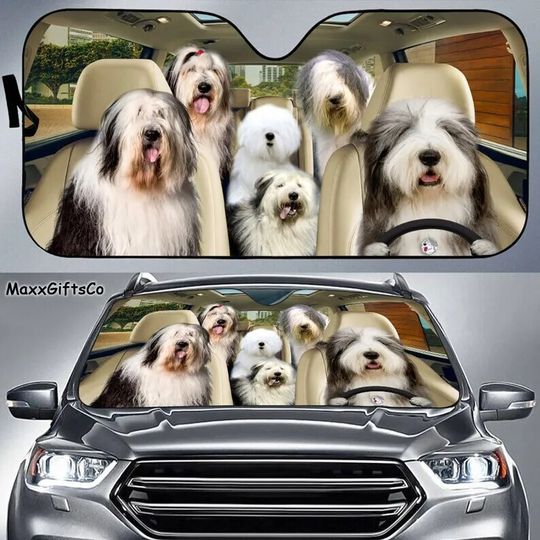 Discover Bobtail Family Car Sunshade - Windshield Protector
