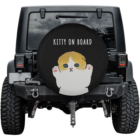 Discover Cute Cat Spare Tire Cover - Fun Jeep Accessory