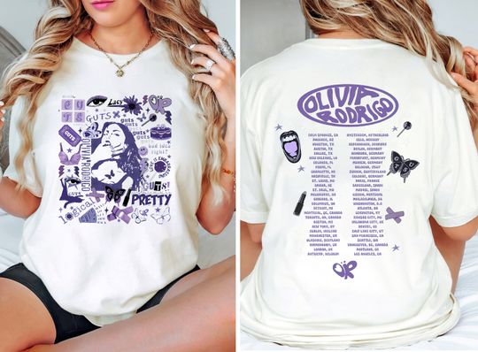 Discover Olivia Rodrigo Guts Tour 2024 Shirt,The Guts World Tour 2024