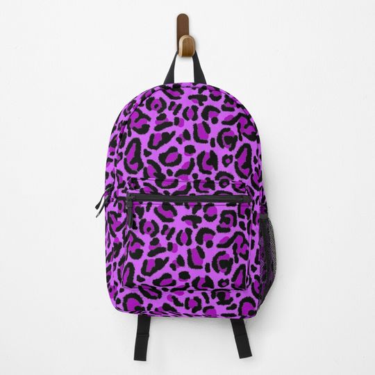 Discover Purple Y2K Aesthetic Leopard Backpack