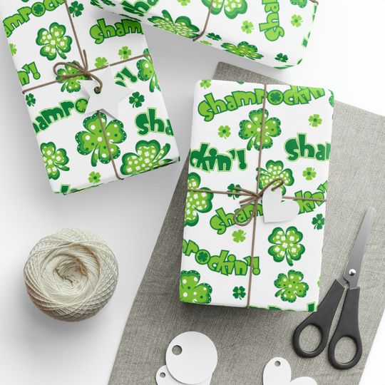 Discover Shamrockin Irish Themed Wrapping Papers