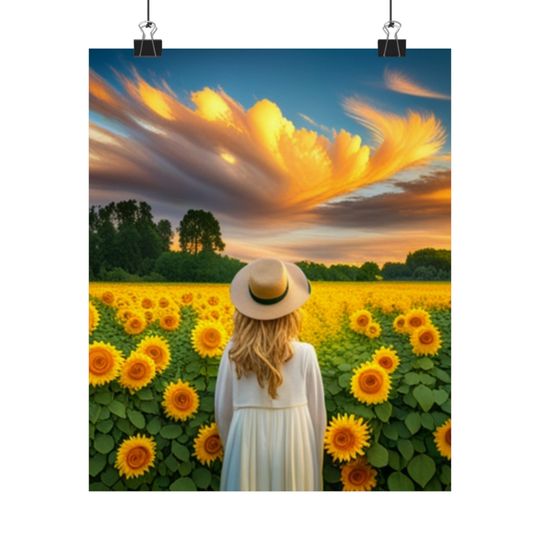 Discover Sunflower Premium Matte Vertical Poster