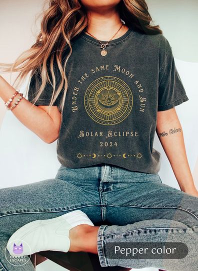 Discover Moon & Sun Total Solar Eclipse Shirt, Path of Totality T-Shirt