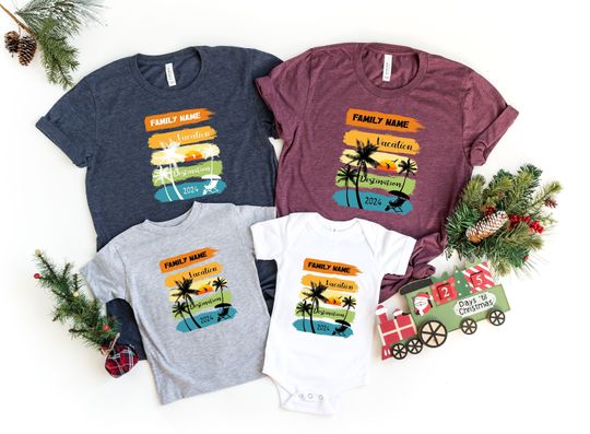 Discover Personalized Family Vacation Shirt, Custom Summer Trip Shirt, Matching Group Vacation Shirts