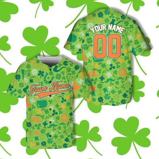Discover Personalized Saint Patrick's Day Baseball Jersey