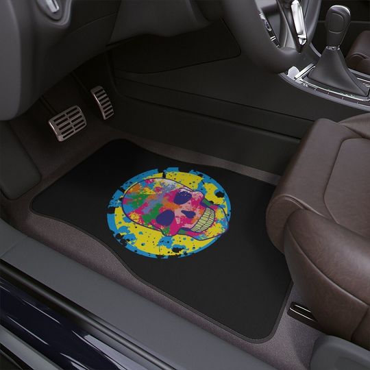 Discover Flower Skull Car Mats, Skeleton Colorful Car Mats