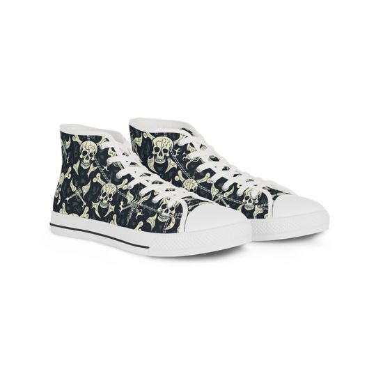 Discover Skulls Punk Gothic Men's High Top Sneakers