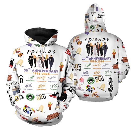 Discover Friends 30Th Anniversary 1994 – 2024 3D 3D Hoodies