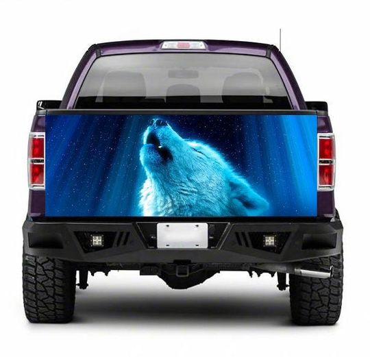 Discover Wolf Truck Bed Decal