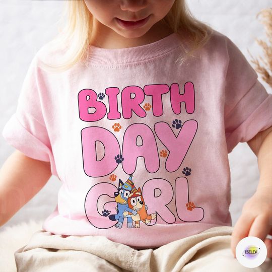 Discover BlueyDad Birthday Girl Shirt, BlueyDad Theme Party Tshirt