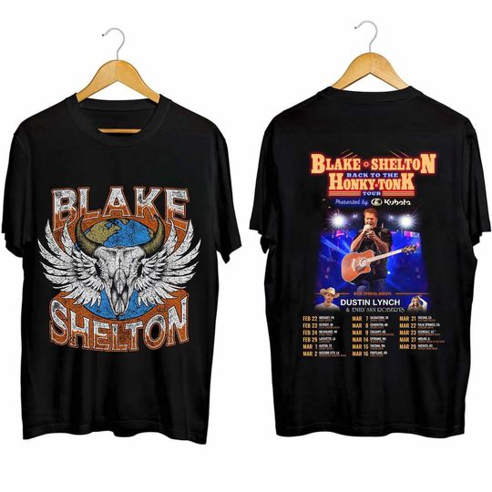 Discover Blake Shelton 2024 Back to the Honky Tonk Tour T- Shirt