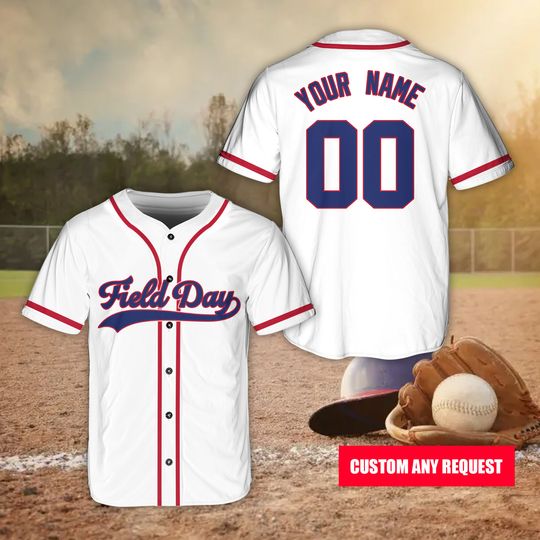Discover Custom Field Day Trip Baseball Jersey Personalized Field Day