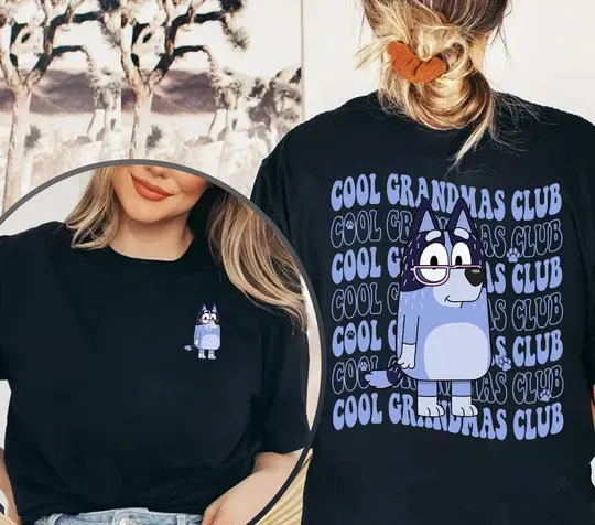 Discover BlueyDad Cool Grandmas Club | BlueyDad Double Sided Shirt