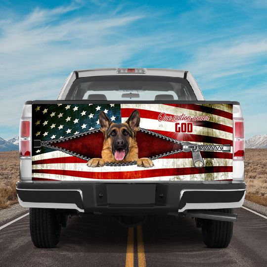 Discover German Shepherd Dog One Nation Under God Truck Bed Decals