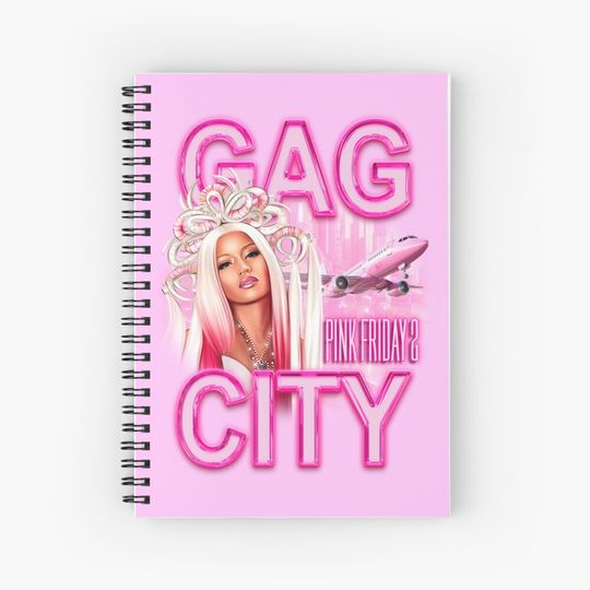 Discover Gag City, Nicki Minaj Queen of Rap Spiral Notebook