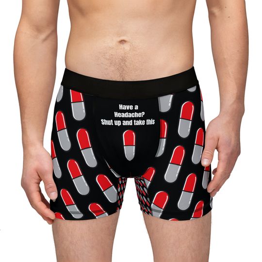 Discover Men's Printed Boxer Briefs with Funny Sarcastic Phrase
