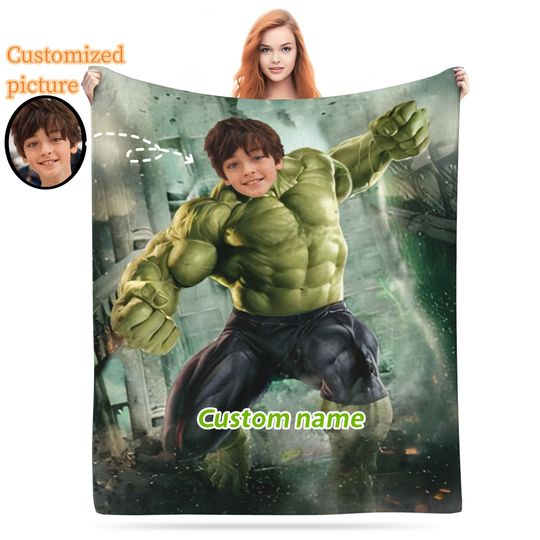 Discover Personalized The Hulk Blanket, Superhero Blanket