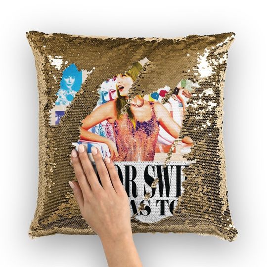Discover Taylorr Swifts Sequin Pillow, Taylorr Swifts version Gift Sequin Pillow