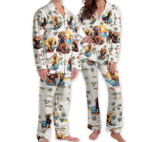 Discover Labrador Holiday Hawaiian Pajamas, Labrador Retriever Dog Pajamas Set