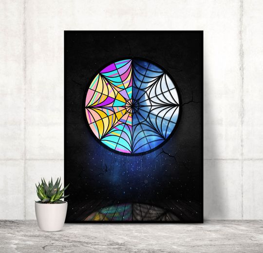 Discover Nevermore Academy Window Poster, Fully Printed Wednesday Addams