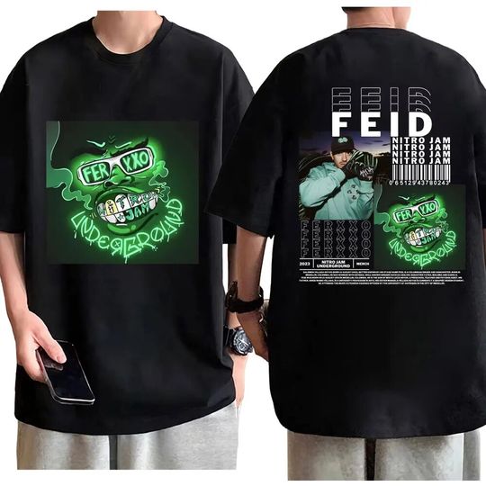 Discover Rapper Feid Ferxxo Double Sided Graphic T Shirts