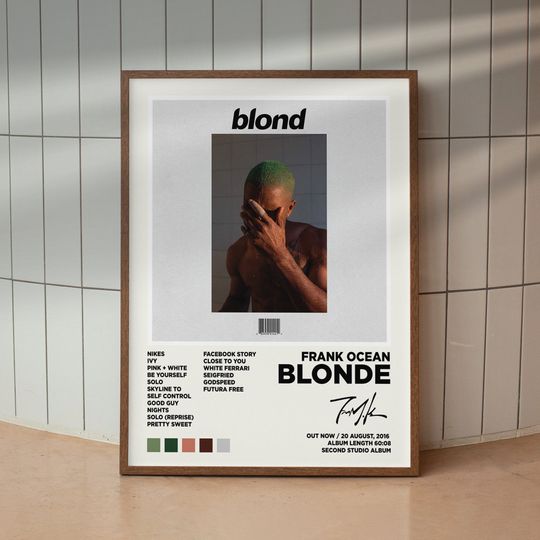 Discover Frank Ocean, Blonde Album Cover Poster, Blond Poster, Home Decor
