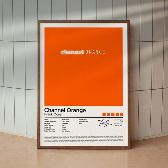 Discover Frank Ocean, Channel Orange Album Cover Poster, Blond Poster, Home Decor