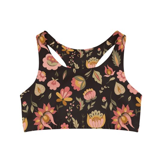 Discover Ethnic Flowers Black Floral Pattern